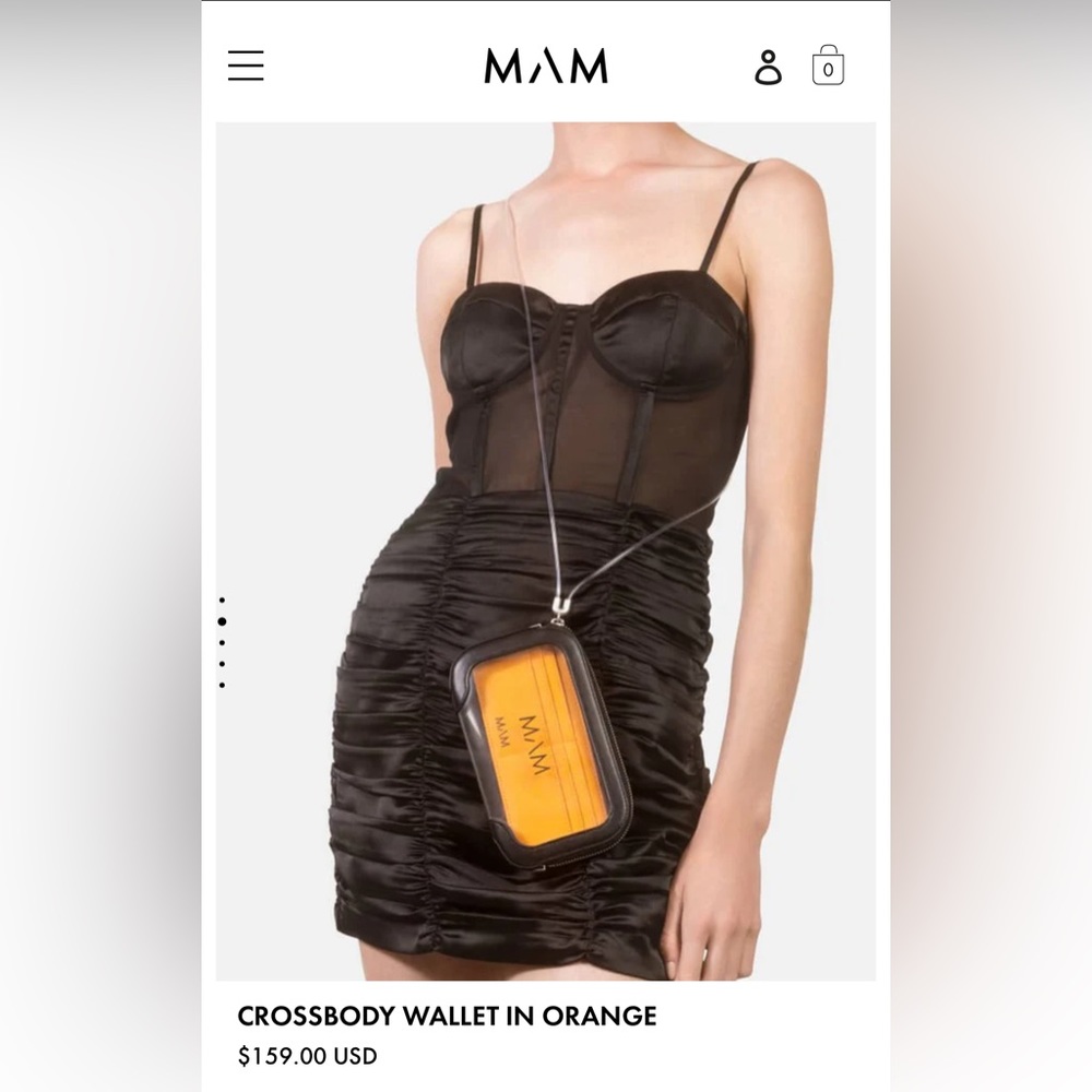 Rare MAM by iEM Crossbody Orange and clear Purse/Wallet bag